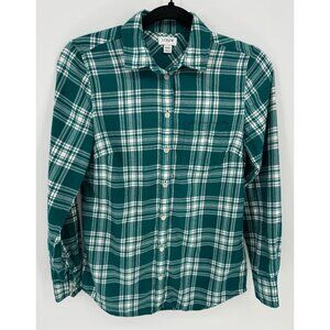 J.Crew Womens Green Plaid Button-up Casual Long Sleeve Shirt